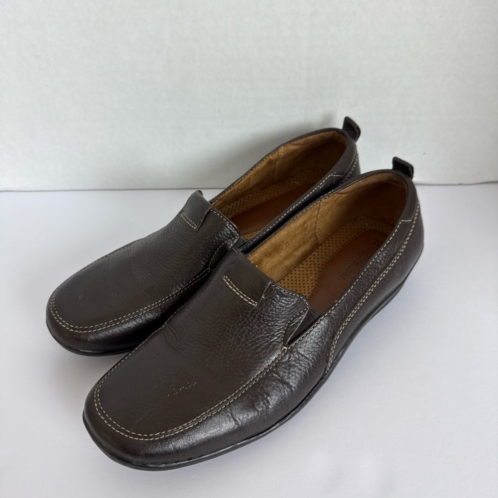 Naturalizer Brown Leather Slip-On Loafers - Picture 2 of 4